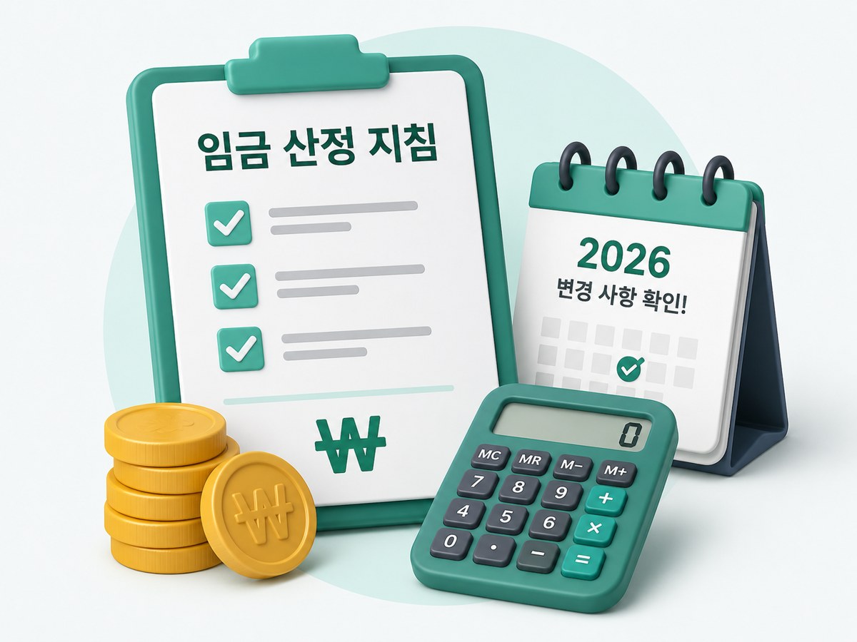 26년 부터 바뀐 임금 산정 지침 꼭 확인하세요